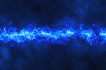 Aufkleber - Abstract Blue Flames with Smoke and Vapor