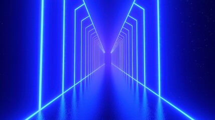 Poster - Blue Light Journey, a mesmerizing vertical animation showcasing ethereal blue lights gracefully moving through the vastness of space, creating a sense of wonder and exploration.