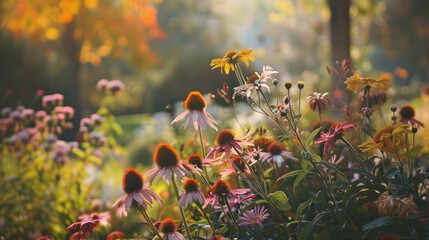 Wall Mural - autumnal garden