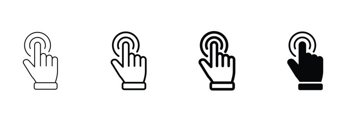 Poster - hand pointer icons. pointer click icon vector