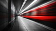 © Ida - Red Blur Train in Subway Tunnel