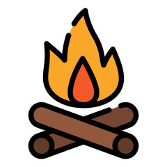 Wall Mural - bonfire icon