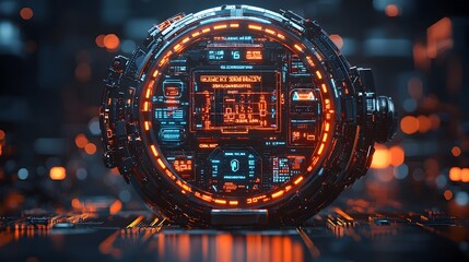 Poster - Sleek modern alarm clock with virtual reality headsets 3D holographic displays and futuristic virtual icons showcasing immersive technology and innovation for the digital future