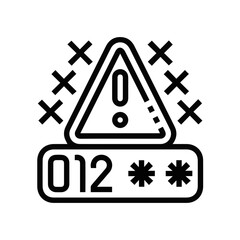 Warning signal icon symbol vector image Illustration