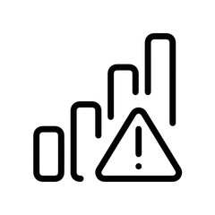 Warning signal icon symbol vector image Illustration