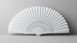 © Alexey - White folding fan mockup isolated on a white background perfect for design presentations branding showcases and decorative elements. Ideal for artistic projects and event planning.. Generative AI