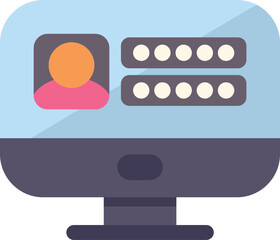 Fototapete - Computer displaying user profile with login and password form, concept of user account, login, old computer interface