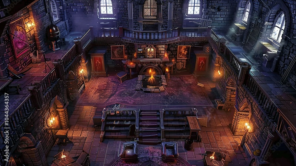 Dark Elegance: Fantasy Battlemap of a Vampire's Room for DnD Encounters ...