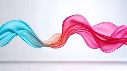 Poster - Vivid Gradient Background with Flowing Colors and Soft Curves
