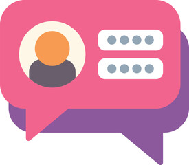 Aufkleber - speech bubble is showing a user profile with hidden password, depicting concept of login