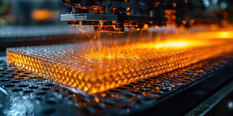 Poster - Industrial Machine Heating a Metal Grid