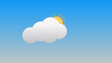 3d animation weather icon and isolated background