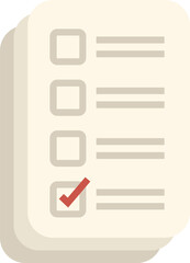 Poster - clipboard with checklist and red check mark showing completion of business tasks or project manageme