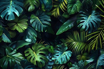  A close up of a bunch of green leaves