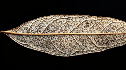 Poster - Extreme Close-Up of a Textured Leaf