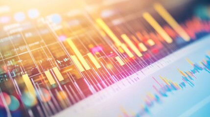 Leinwandbilder - Dynamic Trend Analysis with High Contrast and Soft Light