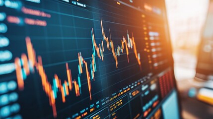 Poster - Financial Strategies with Charts and High Contrast Details