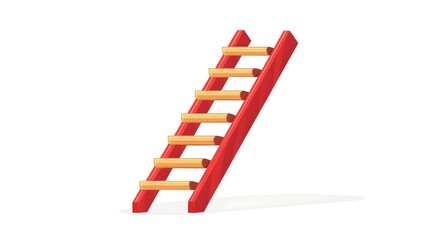 Poster - Ladder Transforming into Strategic Roadmap Representing Business Growth Planning and Development Concept