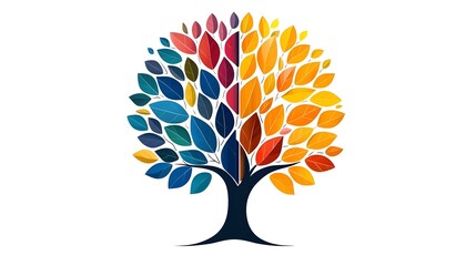 Poster - Pie Chart Expanding into Tree Symbolizing Growth Through Insightful Data Interpretation and Innovative Business Solutions on White Background