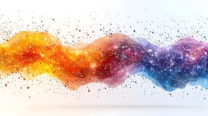 Poster - expanding data points forming a connected network a symbol of growth and expansion through informati