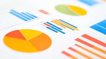 Poster - Modern Financial Charts on Light Background