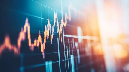 Poster - Modern Financial Charts on Bright Background