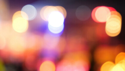 vibrant bokeh abstract blurred background music festival stage show performance party. colorful boke