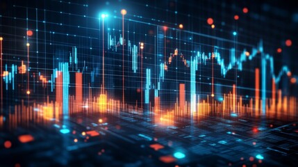 Leinwandbilder - Vibrant Technology Visualization with Clean Lines