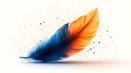 Poster - feather transforming into a quill pen representing the evolution of creative writing and the transit
