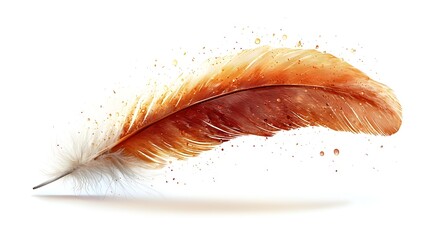 Poster - Feather Transforming into Quill Pen   Evolution of Creative Writing Concept Illustrated in Flat Design on White Background  Symbol of Literature Calligraphy and Vintage Writing Tools