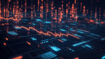 Poster - Dynamic Business Graph with Glowing Circuit Elements