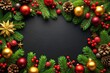 © Sandra - Celebrate the season with a stunning Christmas border design set against a black background, ideal for holiday decorations and adding a festive flair to your celebrations!
