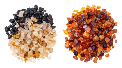 Poster - Crushed Rocks Collection in Varied Colors on a Transparent Background Generative AI