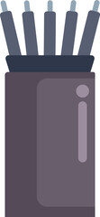 Poster - simple vector illustration of pencils standing in a cup on white background