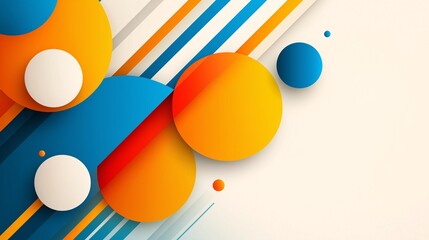 Poster - Colorful Minimalistic Background with Geometric Shapes