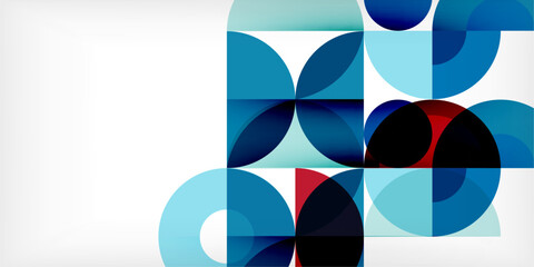 Fototapete - Colorful circle abstract background. Template for wallpaper, banner, presentation, background