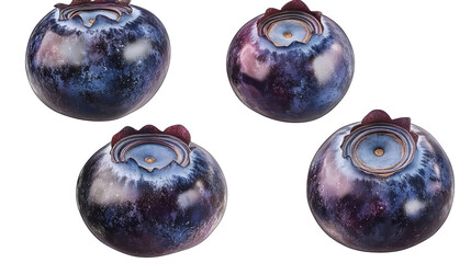 Poster - Falling Blueberries on Transparent Background Generative AI
