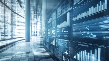 Poster - Modern Business Data Analytics in Bright Office Space