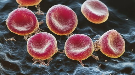 Poster - Microscopic View of Human Blood Cells
