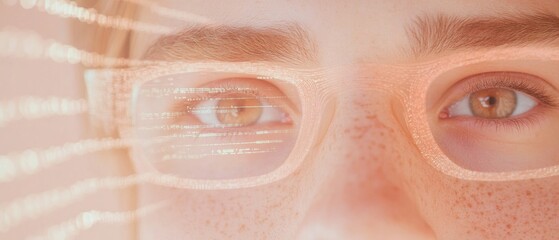 Poster - Focused Young Hispanic Designer Utilizing Holographic Interface for Evening Project