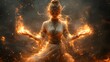 © IttikornP - Enchanting Woman Creating Magic with Fire