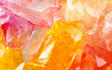 Poster - Multicolored Abstract Glass and Crystal Textures with Transparency Effects