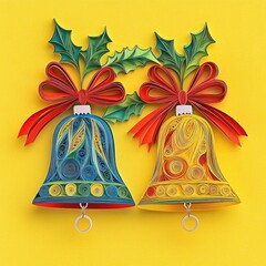 Wall Mural - Christmas Bells with Holly