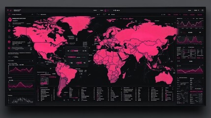 Poster - Futuristic dashboard displaying e-commerce metrics with interactive charts and graphs, analyzing trends and online retail performance.