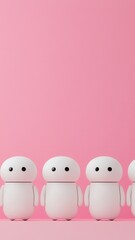 Poster - Friendly AI Chatbots on Pink Background