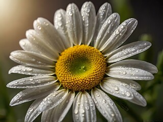 The beauty of yellow and white daisy flowers photographed from close range using a camera in a flower garden