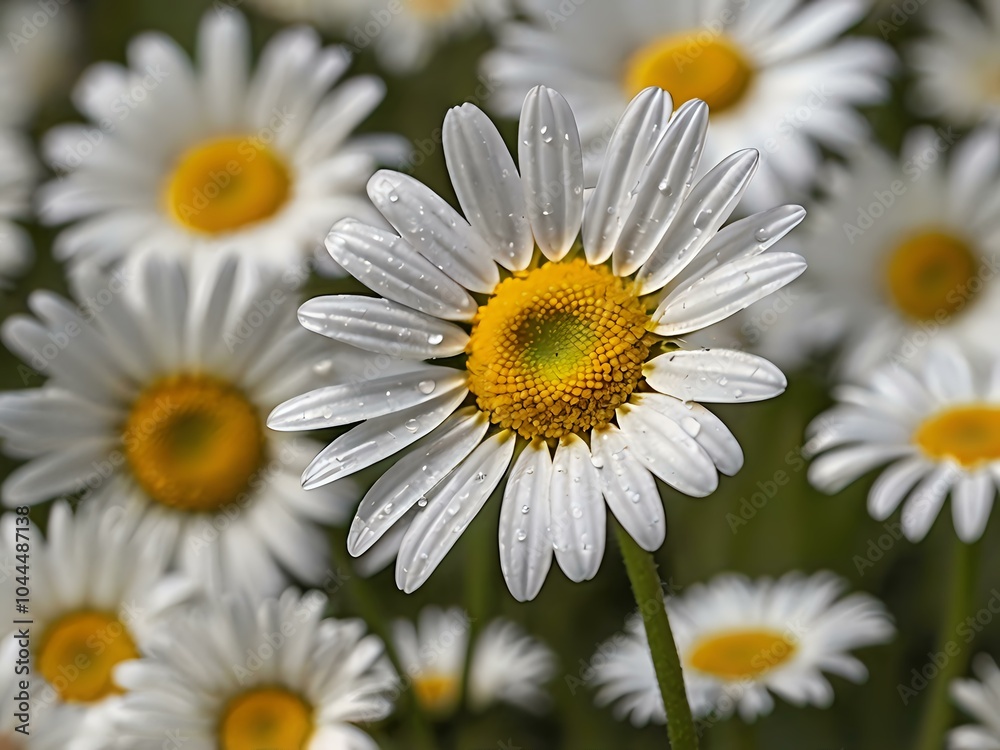 The beauty of yellow and white daisy flowers photographed from close ...