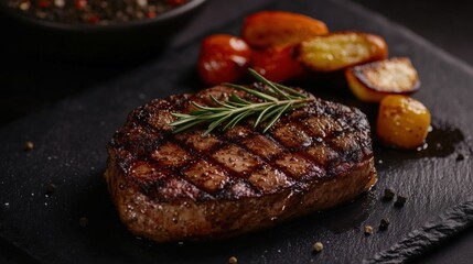 Grilled Steak with Rosemary