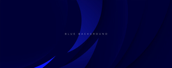 Poster - abstract blue gradient background wavy shape design vector