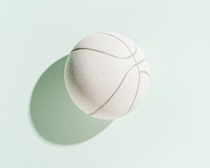 Aufkleber - Minimalistic Basketball Art Modern Design with Crisp Detail and Shadow